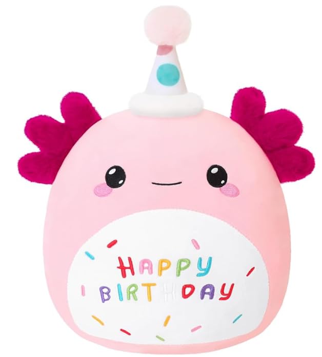 SQEQE Cat Plush Toy Unicorn Cat Stuffed Animal Cute Birthday Plushies Pillow Soft Plushie Doll Gifts for Kid Decor(Pink Caticorn, 14 Inch)
