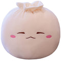 Dumpling Plush Pillow with Cute Features, Stuffed Bun Plush, Funny Food Toy Gifts for Kids Adults(6.3 * 12.2in,Frown)