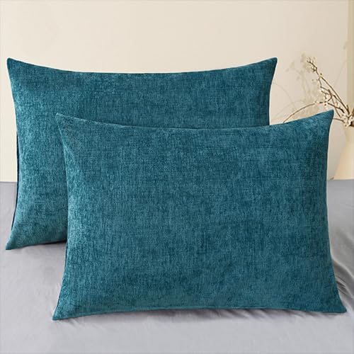 CaliTime Decorative Couch Throw Pillow Covers 18 X 18 Inches Medium Grey