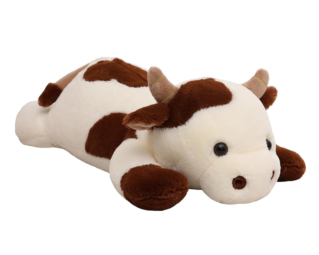 YESGIRL 25.6 inch 5 lbs Cow Weighted Stuffed Animals, Plush Toy Pillow Gift