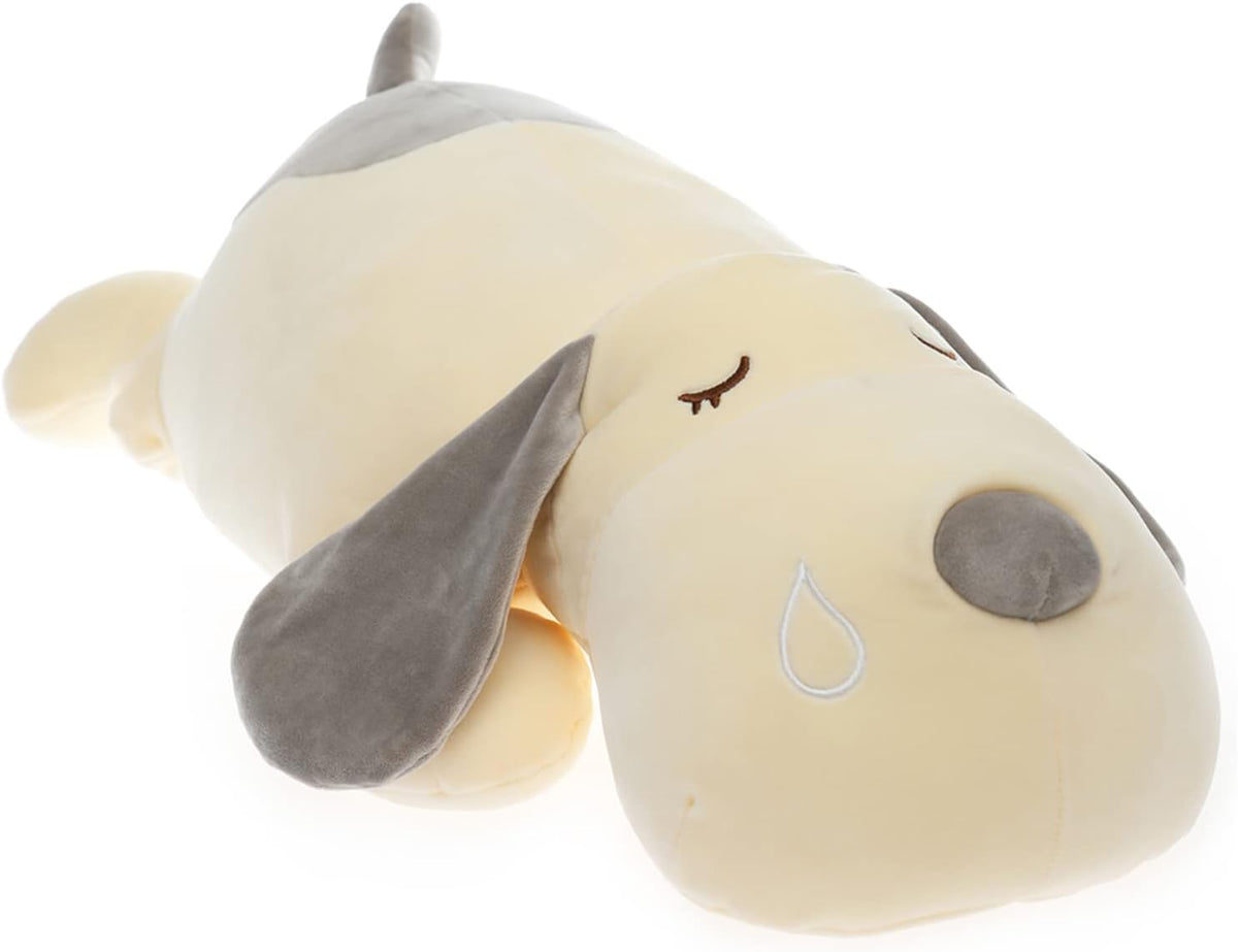 ERDAO Dog Plush Pillow, Soft Stuffed Animals Toy Dog Plushie Body Pillow Gifts for Kids Girls Boys (Brown, 17.7 inch)