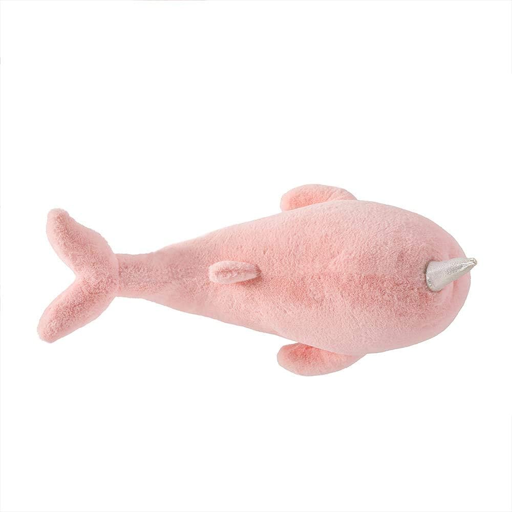 Tezituor 24 Inch Narwhal Stuffed Animal, Hugging Soft Ocean Narwhal Pillow Gift for Girls Kids, Cute Pink Large Stuffed Whale Plush Toy Christmas Deaor Gift