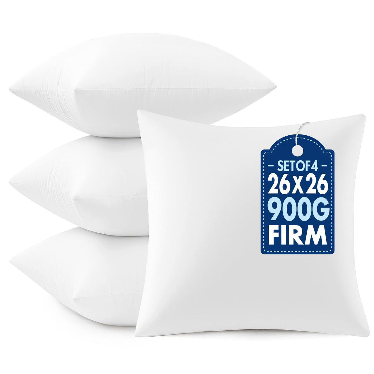 MIULEE 18x18 Throw Pillows Inserts 2 Pack, Decorative Pillows for Couch Bed