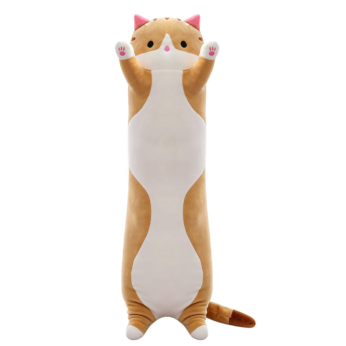Cute Long Cat Plush Body Pillow, Soft Stuffed Animals 19.7 Inch