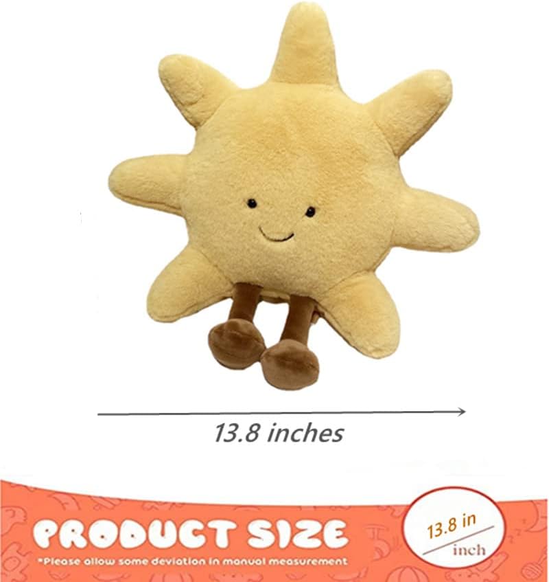 JOSON Sun Shaped Plush Toys, Soft Bedside Sofa Pillows, Used for Home Decoration as Birthday Gifts for Children and Girls (Sun)