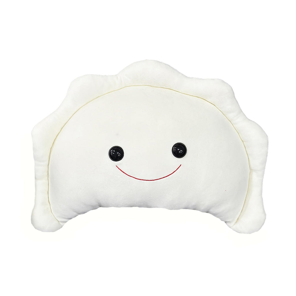 Pierogi Plush Pillow 15.5 inch Cute Dumpling Stuffed Animal Food Shaped Plushies Toys Home Decor Kawaii Gifts for Kids White