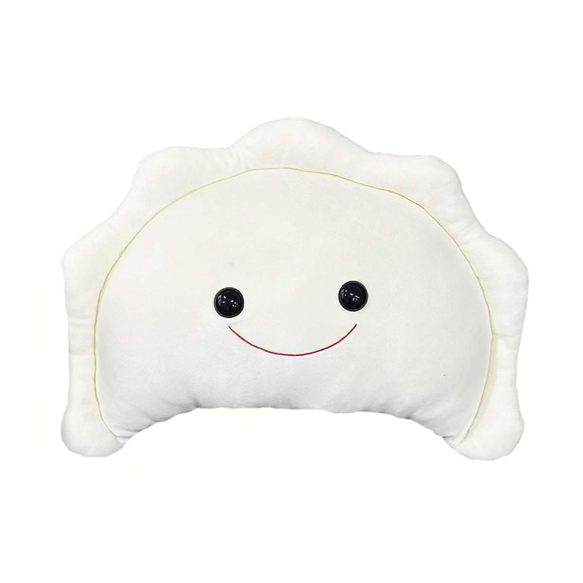 Pierogi Plush Pillow 15.5 inch Cute Dumpling Stuffed Animal Food Shaped Plushies Toys Home Decor Kawaii Gifts for Kids White