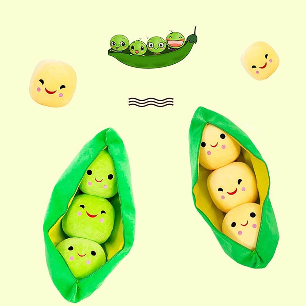 AOQI Peas in A Pod Plush Squishy Hug Pillow Gift Green Beans 15.7in