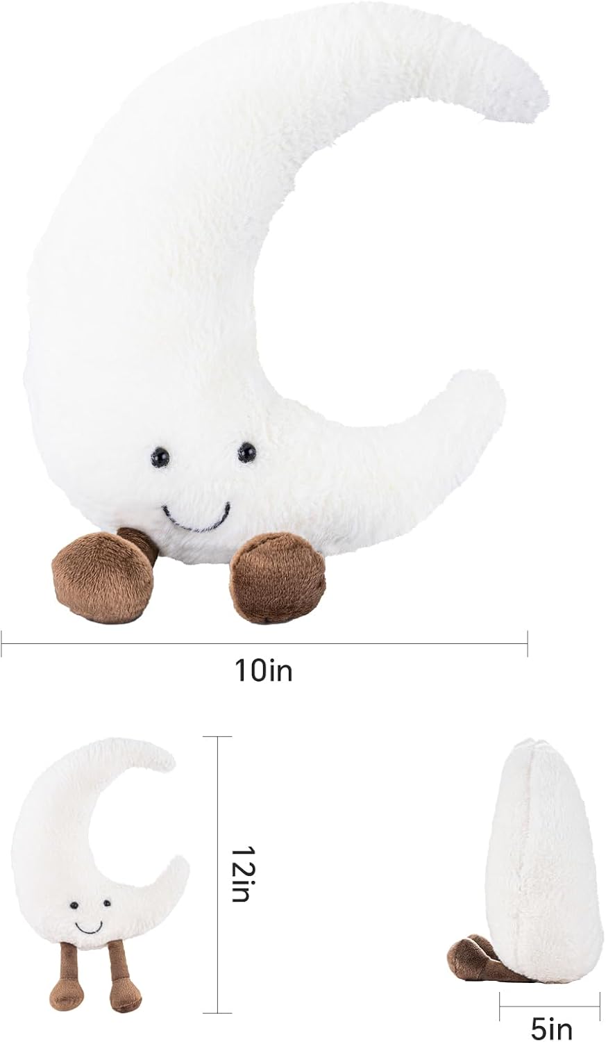 Sun and Moon Plush, 12" Sun Pillow Moon Pillow 2PCS Soft Plush Toy