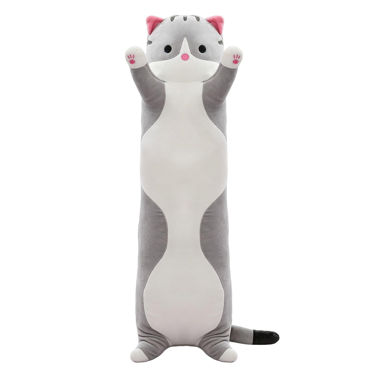 Cute Long Cat Plush Body Pillow, Soft Stuffed Animals 19.7 Inch