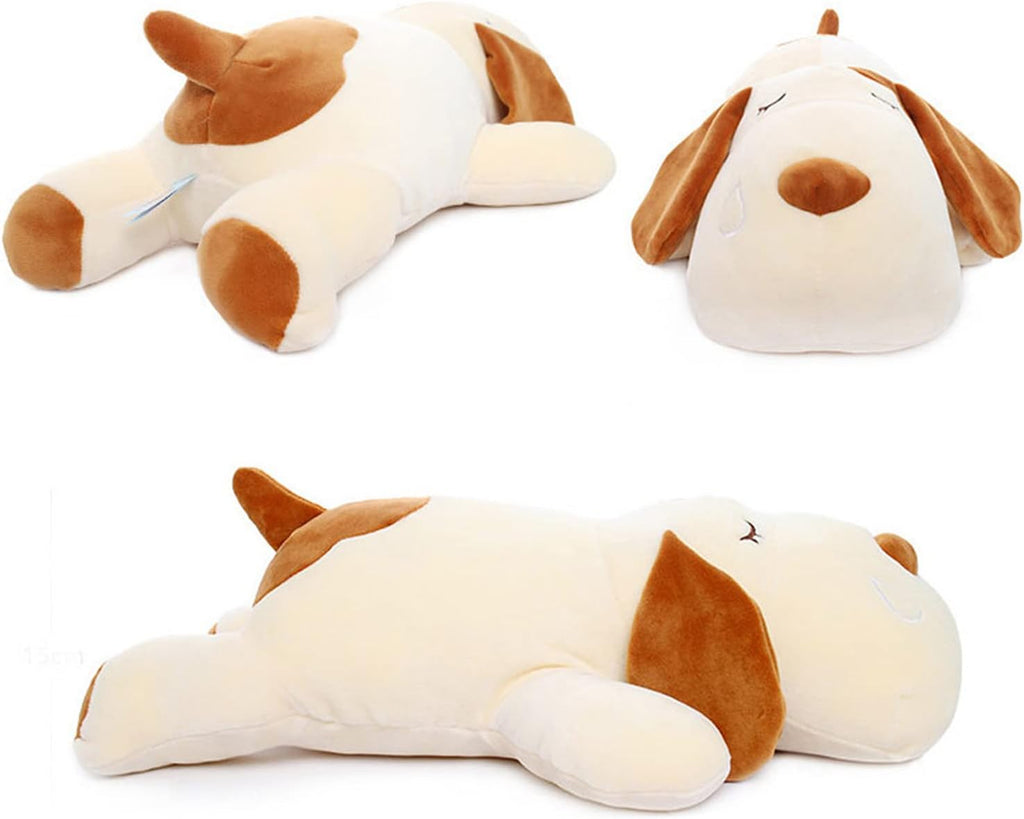 ERDAO Dog Plush Pillow, Soft Stuffed Animals Toy Dog Plushie Body Pillow Gifts for Kids Girls Boys (Brown, 17.7 inch)