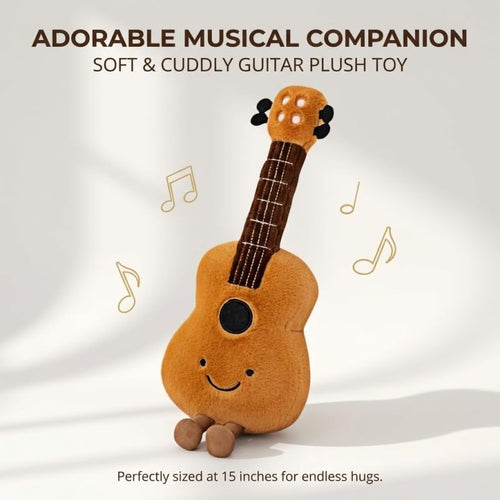 15 inches Guitar Plush Pillows Musical Soft Plush,Rock Star Plush Guitar Instrument Stuffed,Instrument Gift for Kids,Birthday Gifts,, Holiday Gifts.Plush Pillows