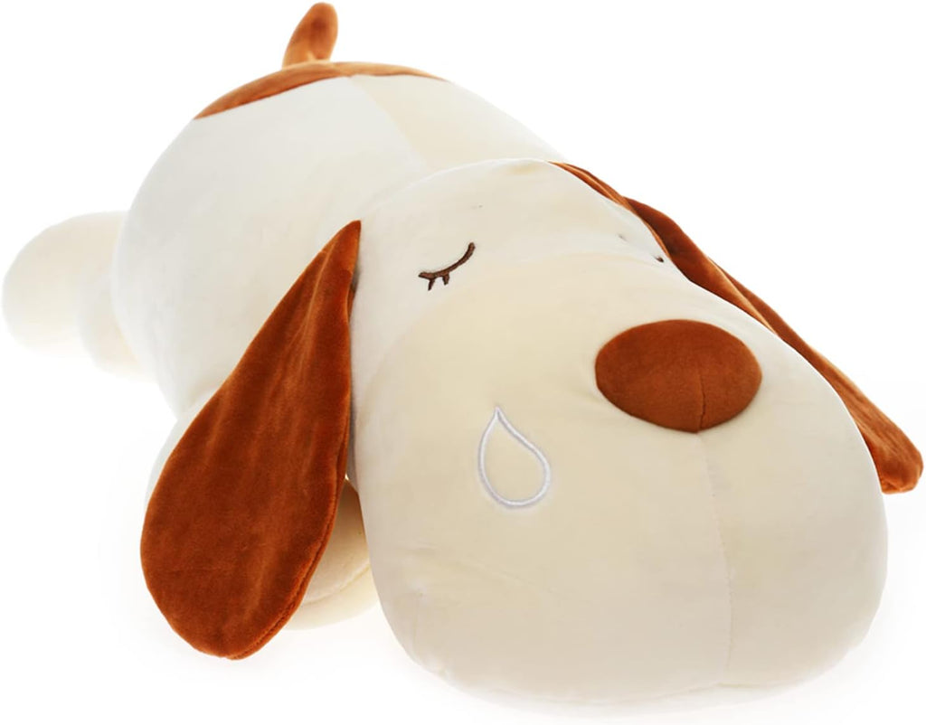 ERDAO Dog Plush Pillow, Soft Stuffed Animals Toy Dog Plushie Body Pillow Gifts for Kids Girls Boys (Brown, 17.7 inch)