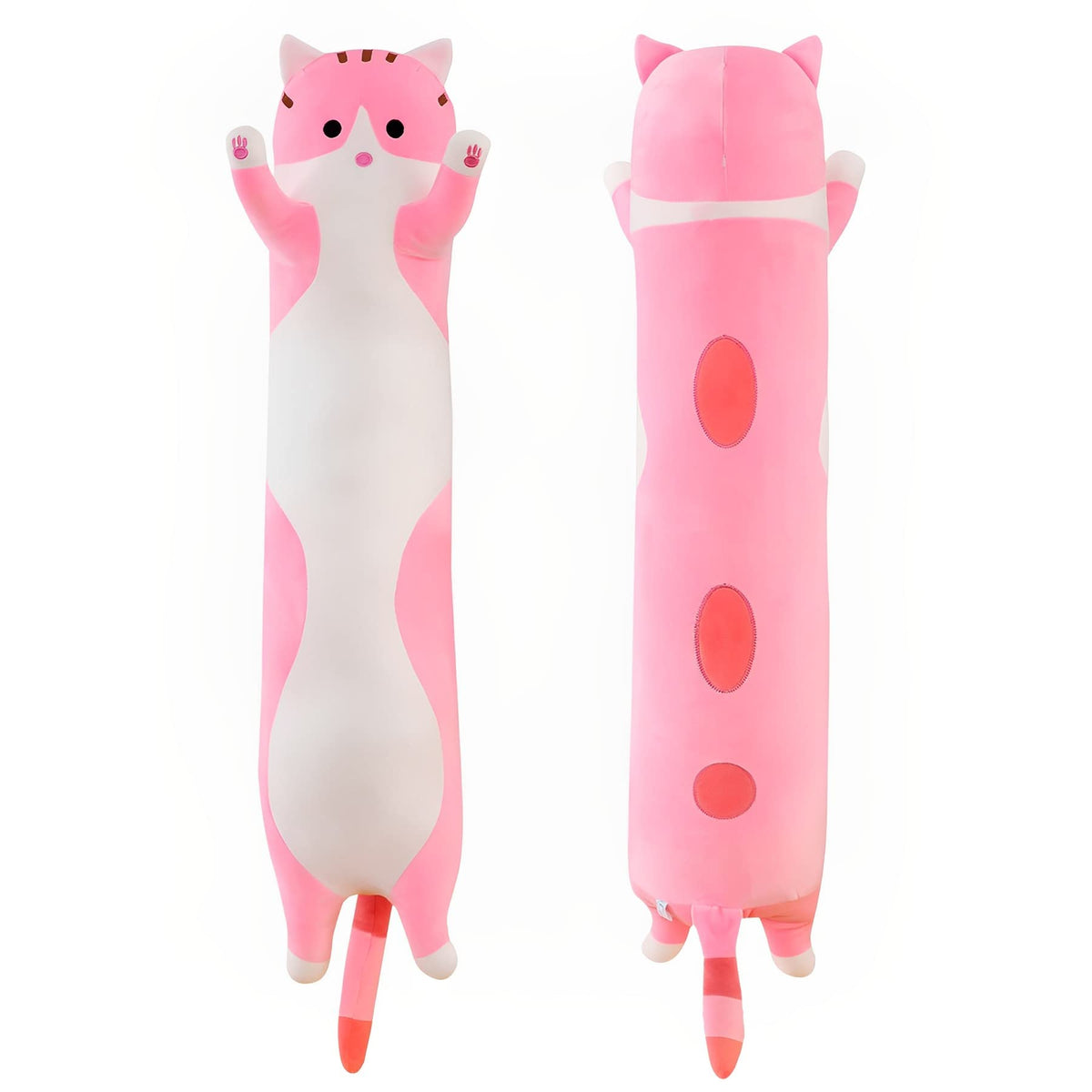 Shangman Long Cat Plush Pillow Stuffed Toy Gift Girlfriend Brown 19.6in