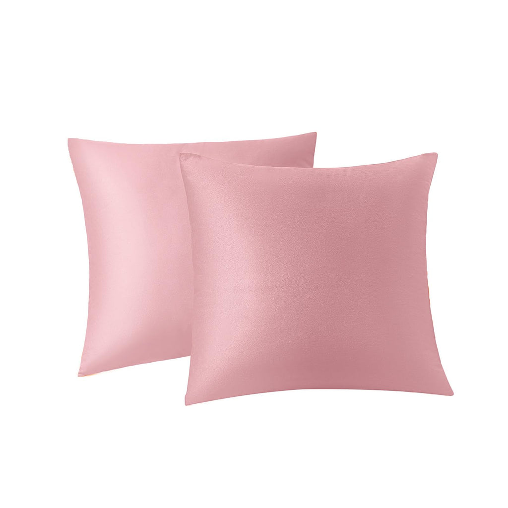 RainRoad Velvet Gray Throw Pillow Covers18x18 Inch,Set of 2