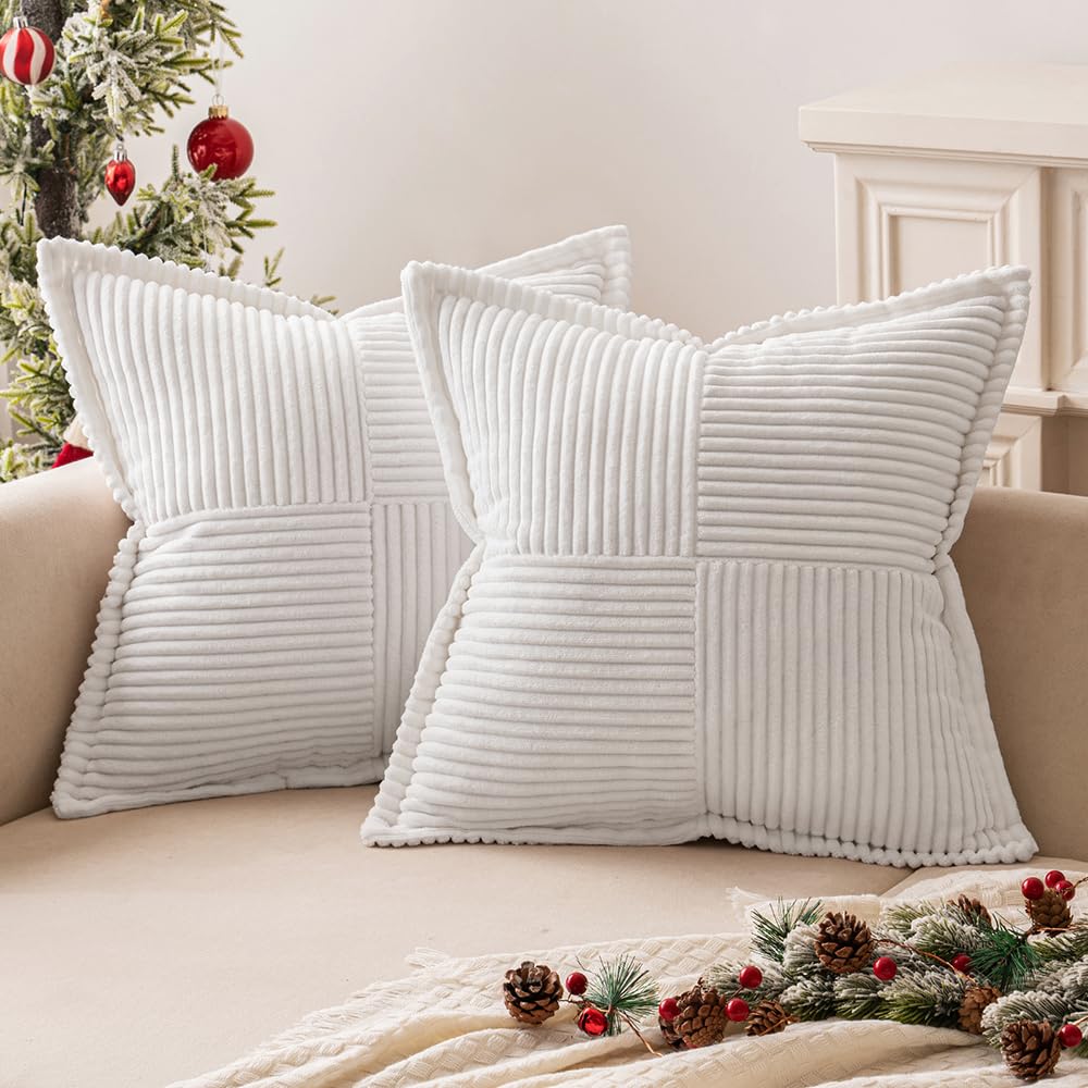 MIULEE Fall Rust Decorative Throw Pillow Covers for Couch 18x18 Inch