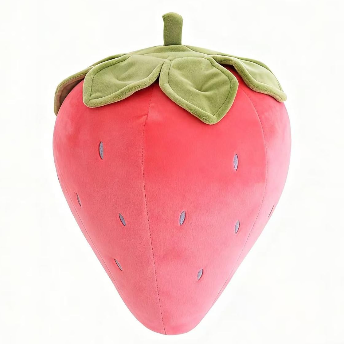 Cute Fruit Kids Pillow Stuffed Strawberry Plush Pillows Super Soft Girls Pillows Cushion Seat for Kids Toys (Red,7.8"/20cm) 1 Count (Pack of 1)