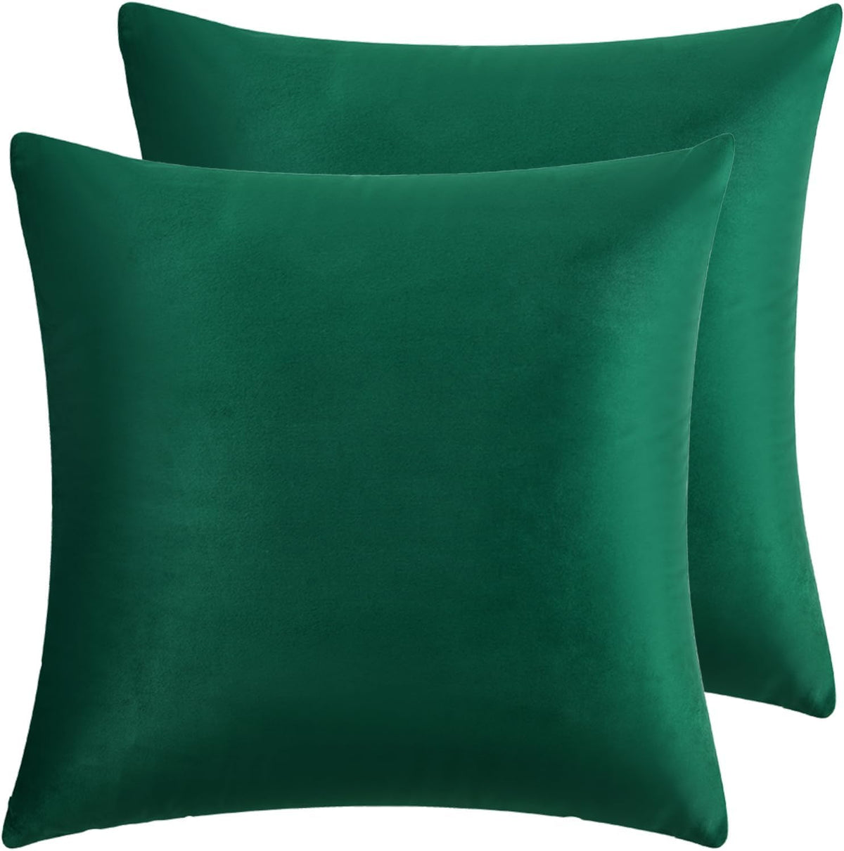 RainRoad Velvet Gray Throw Pillow Covers18x18 Inch,Set of 2