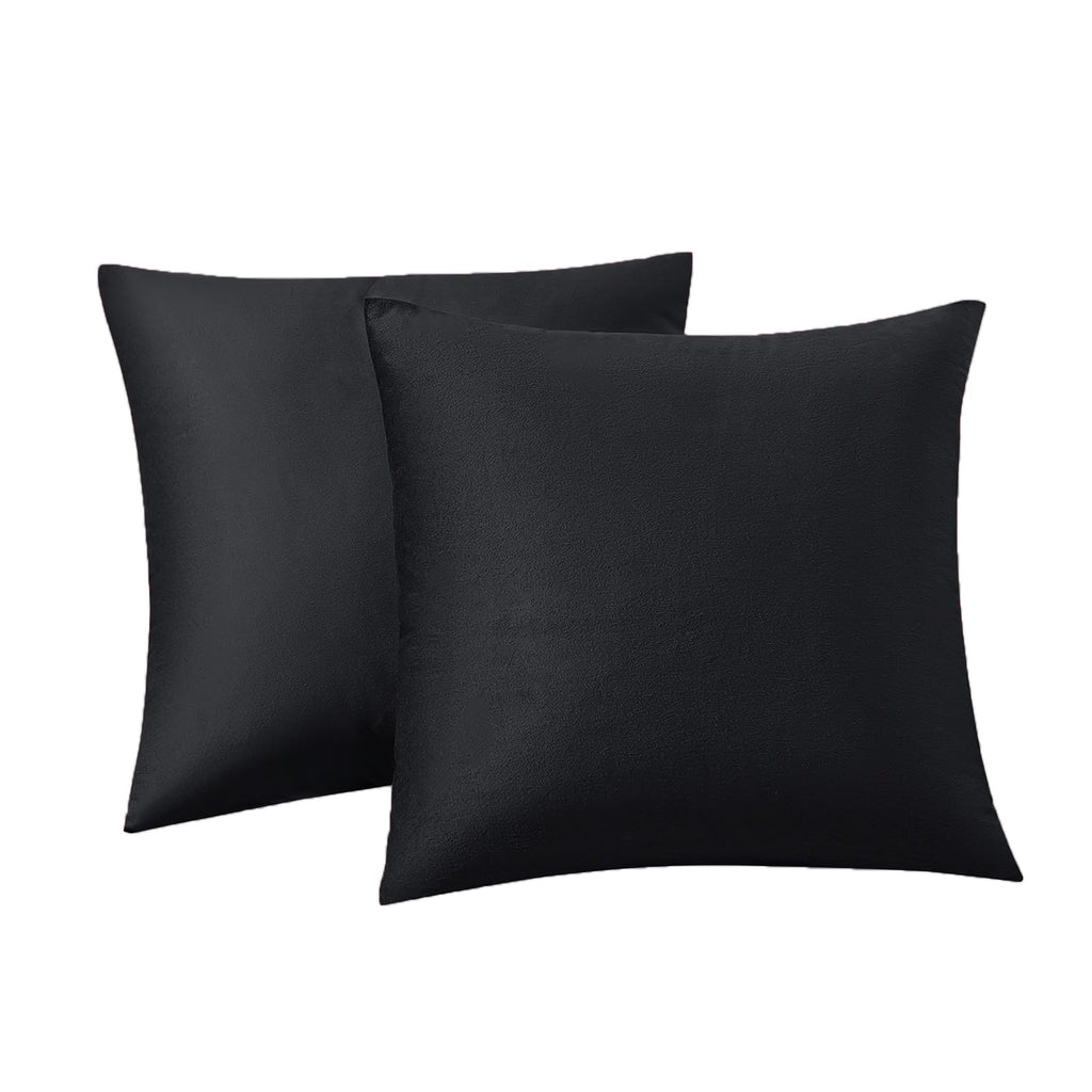 RainRoad Velvet Gray Throw Pillow Covers18x18 Inch,Set of 2