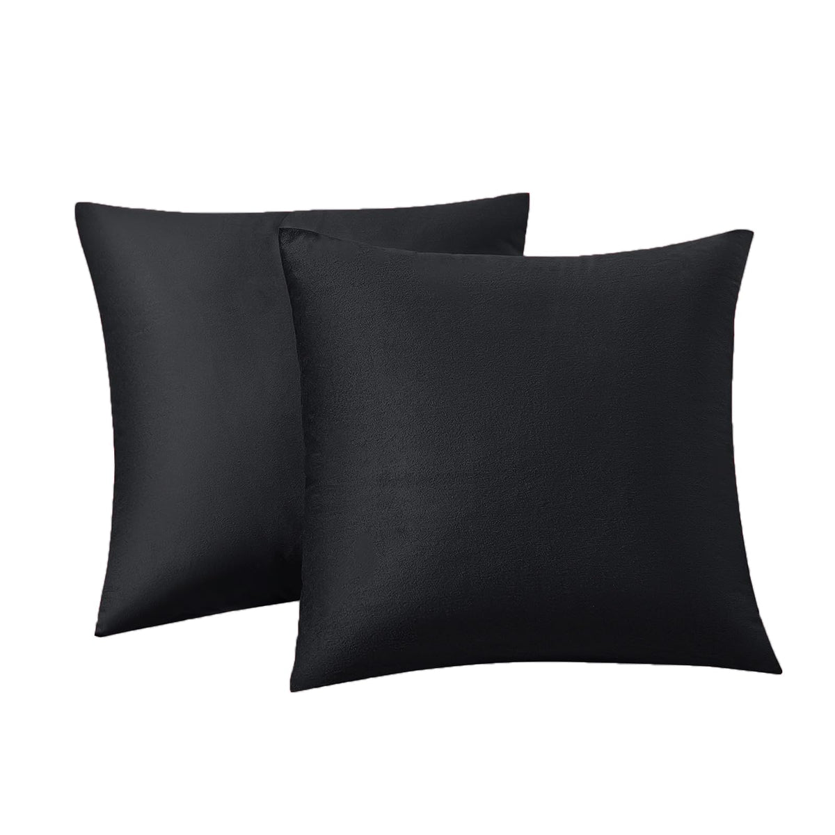 RainRoad Velvet Gray Throw Pillow Covers18x18 Inch,Set of 2