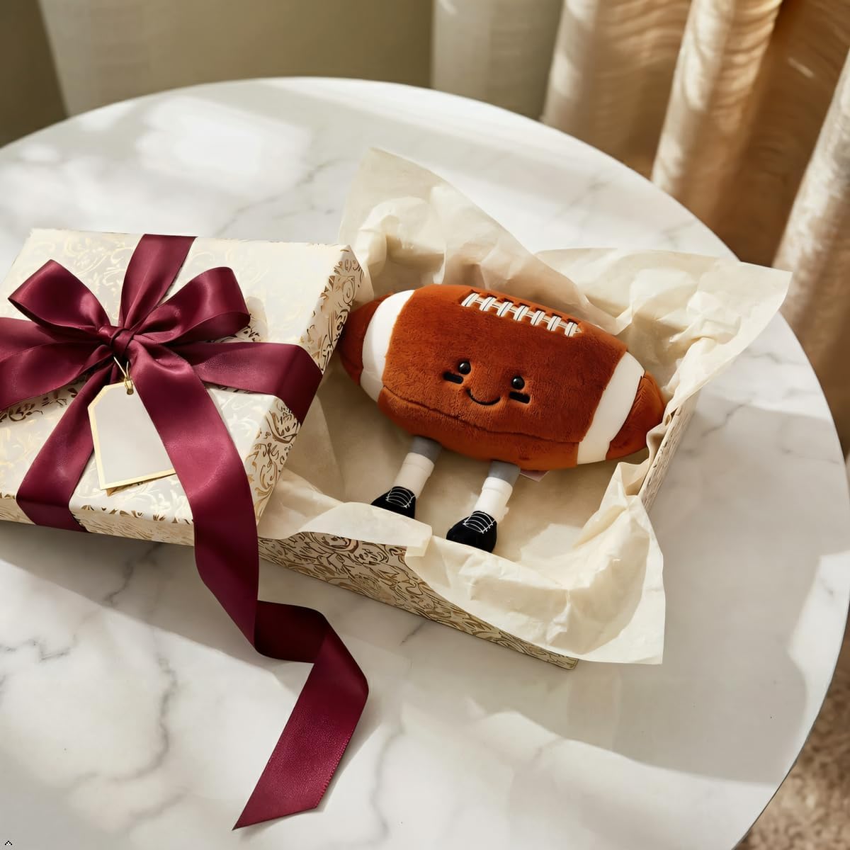 YUDONG 12" Soft Plush Rugby Pillow, Adorable Stuffed Animal Toy