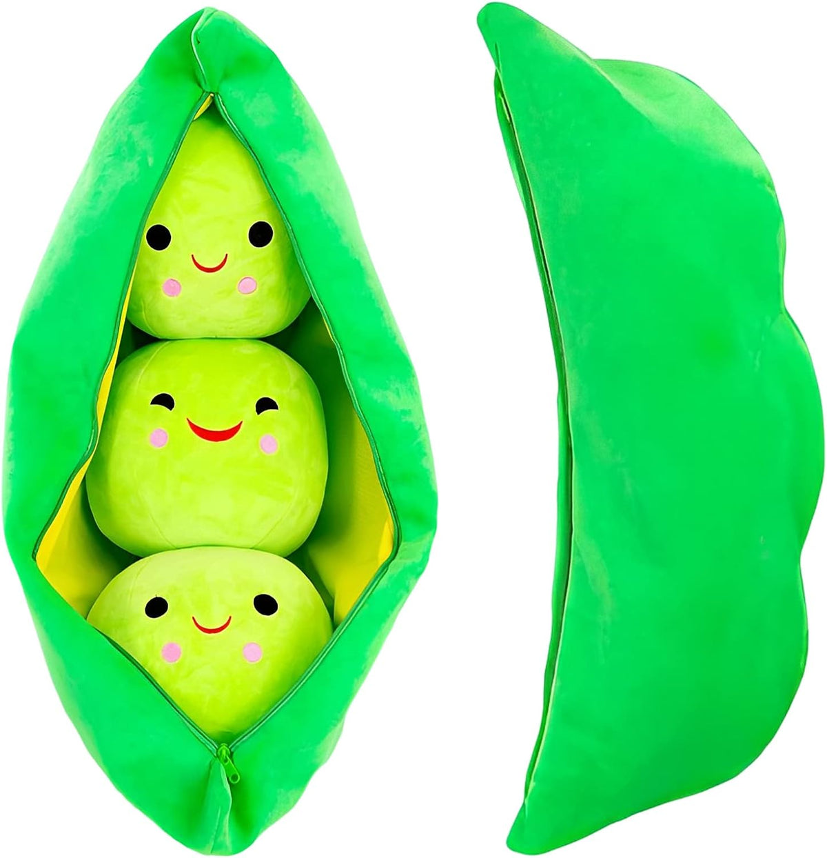 AOQI Peas in A Pod Plush Squishy Hug Pillow Gift Green Beans 15.7in