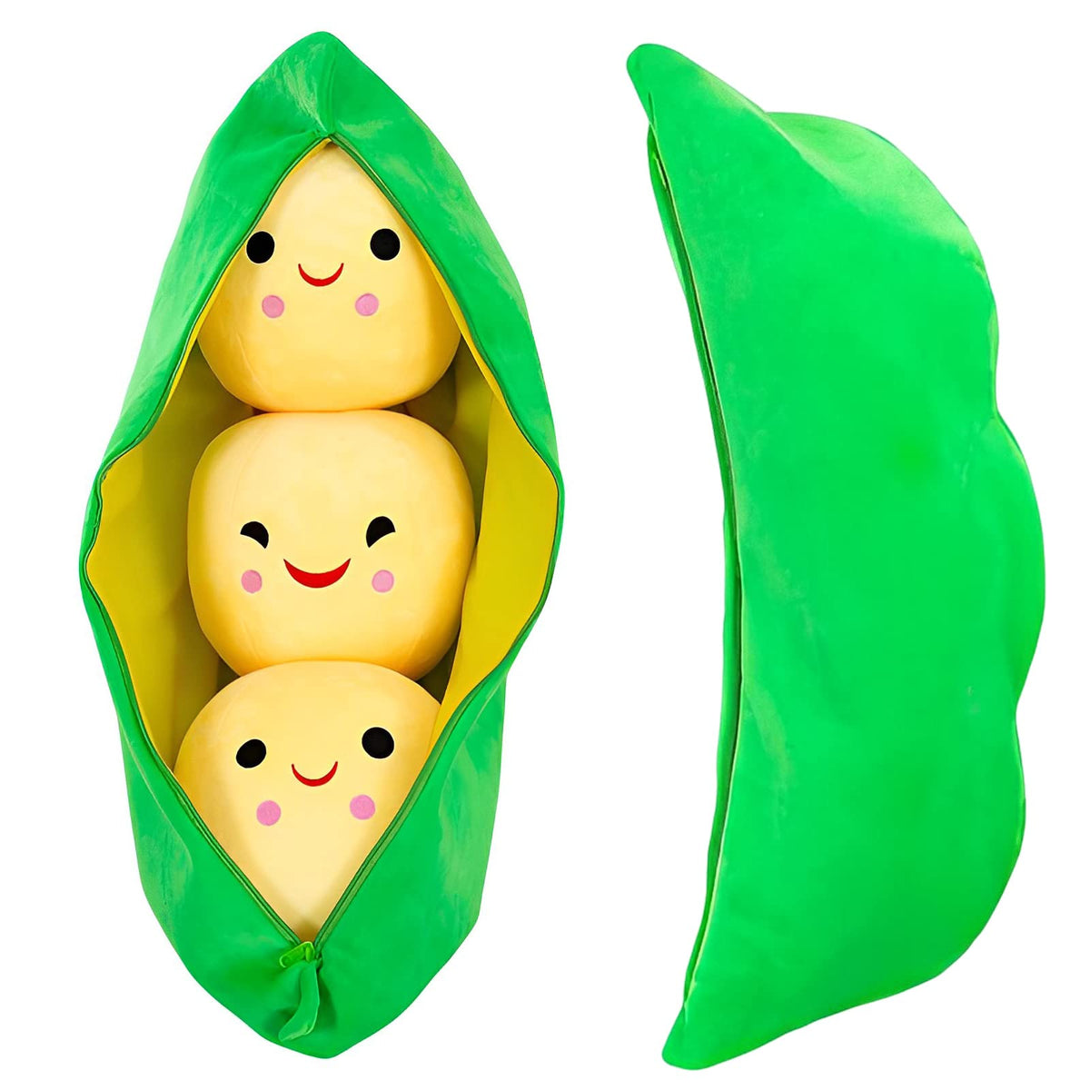AOQI Peas in A Pod Plush Squishy Hug Pillow Gift Green Beans 15.7in