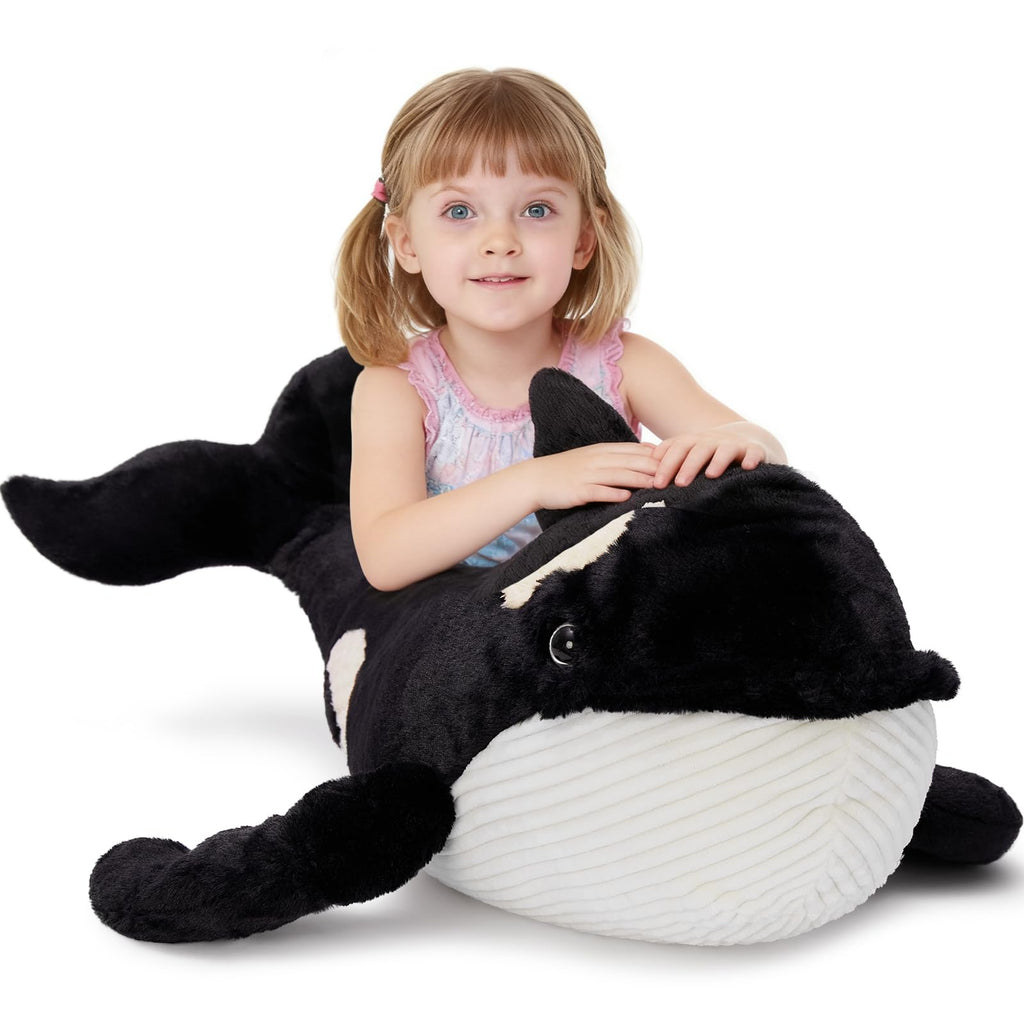 MorisMos 33Inch Giant Blue Sea Turtle Stuffed Animal, Large Turtle Plush Pillow, Soft Ocean Animal Plush Toy for Kids, Big Turtle Plushie for Bed Sofa Room Decor, Birthday Gift