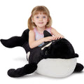 MorisMos 33Inch Giant Blue Sea Turtle Stuffed Animal, Large Turtle Plush Pillow, Soft Ocean Animal Plush Toy for Kids, Big Turtle Plushie for Bed Sofa Room Decor, Birthday Gift