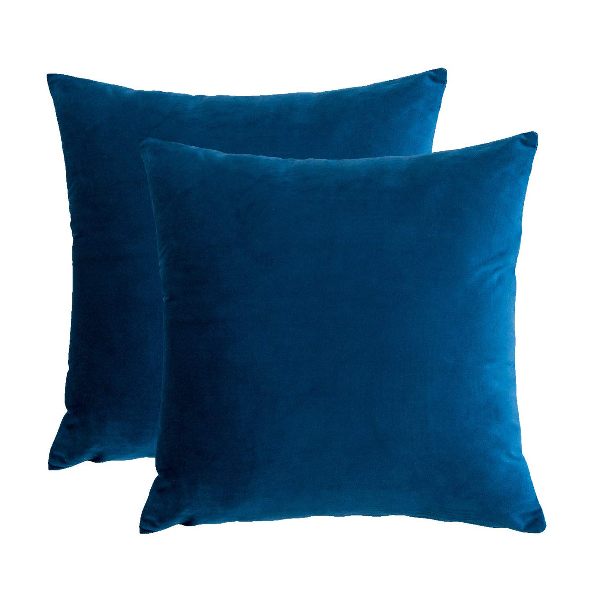 RainRoad Velvet Gray Throw Pillow Covers18x18 Inch,Set of 2