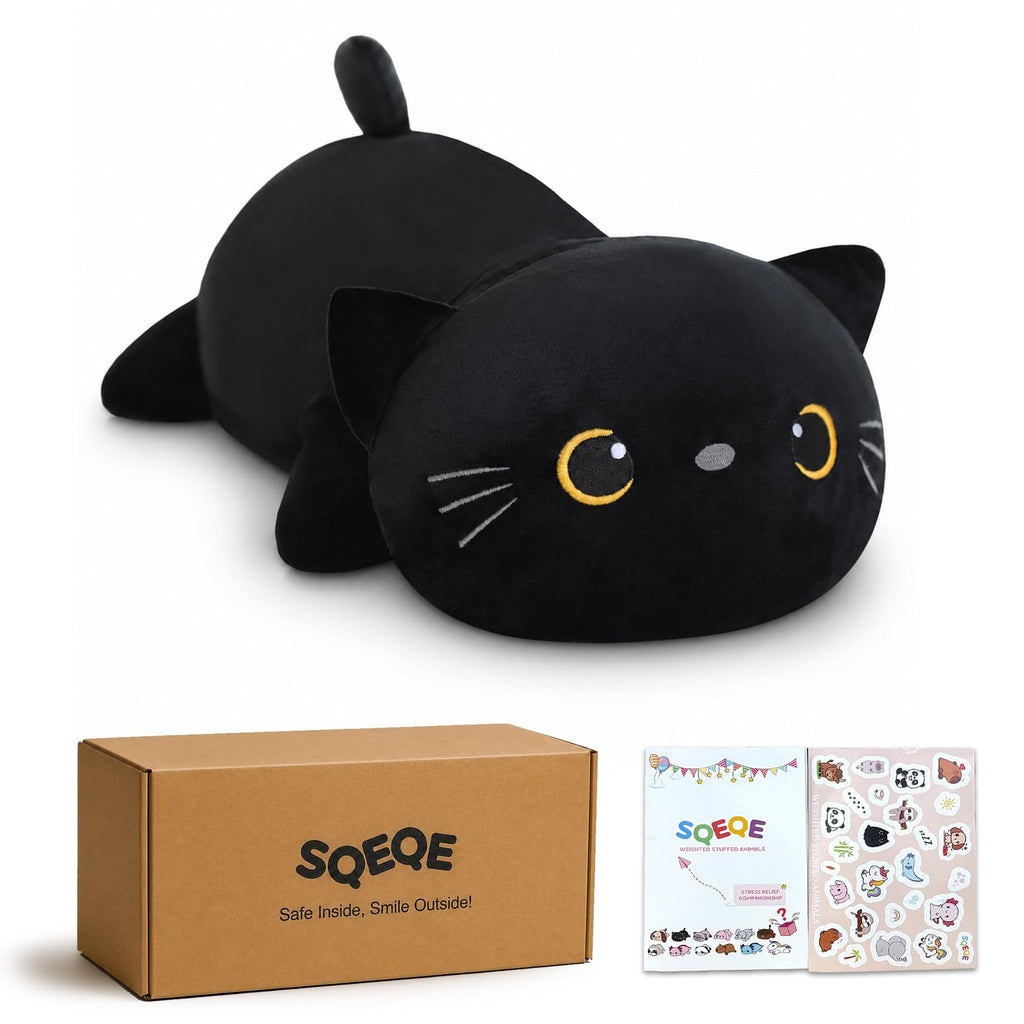 SQEQE Weighted Capybara Plush, Weighted Capybara Stuffed Animal, Cute Plushies Soft Pillow Toy Gift for Kids Adults 9.8 Inch, 0.8 Lbs