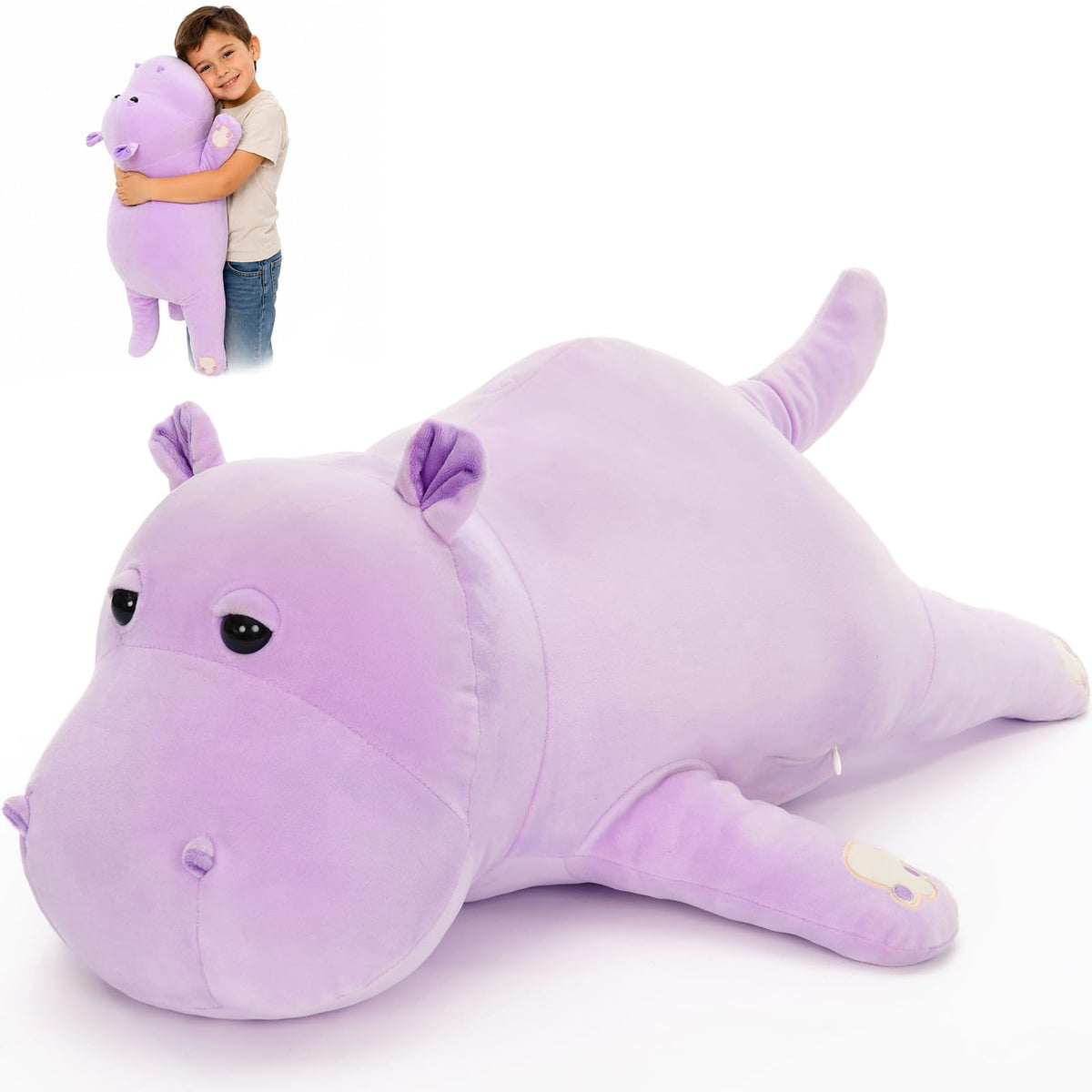 Tezituor Long Capybara Plush Body Pillow, 39.5” Cute Capybara Stuffed Animal Soft Sleeping Throw Pillow Plush Capybara Toy Birthday Christmas for Kids Girlfriends