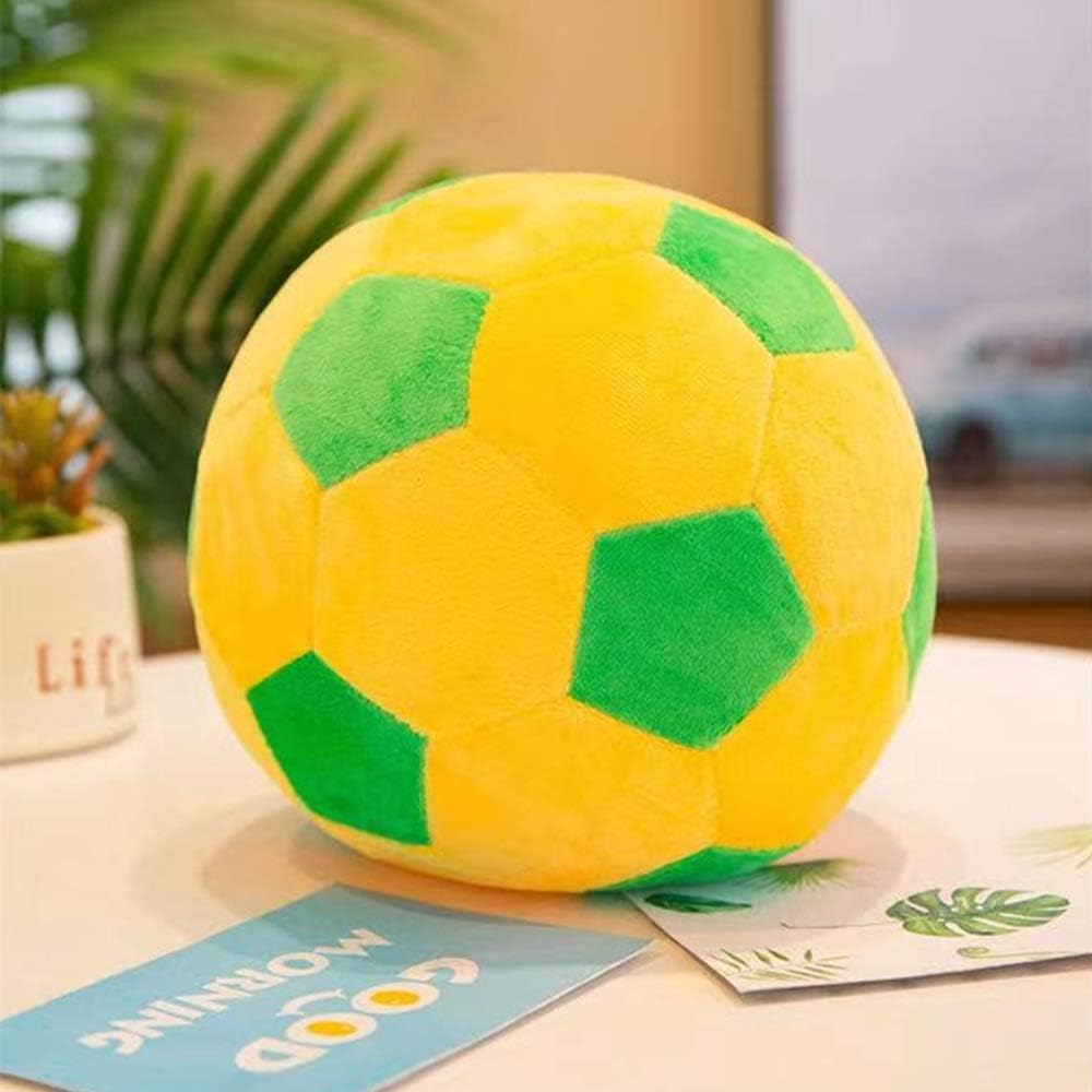 AOQI Soccer Plush Pillow Orange Green 7.8in Kids Toy Birthday Gift