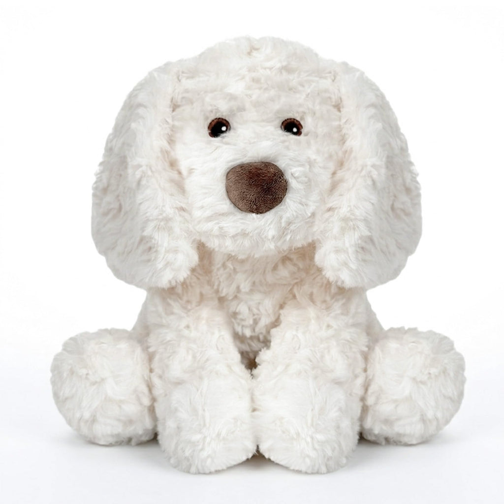 Golden Retriever Stuffed Animal Lying Fluffy Dog Plush Toy Long Hair Puppy Hugging Pillow Sleeping Buddy for Infant Baby Toddler Kids Couch Bed Accents 14 Inch