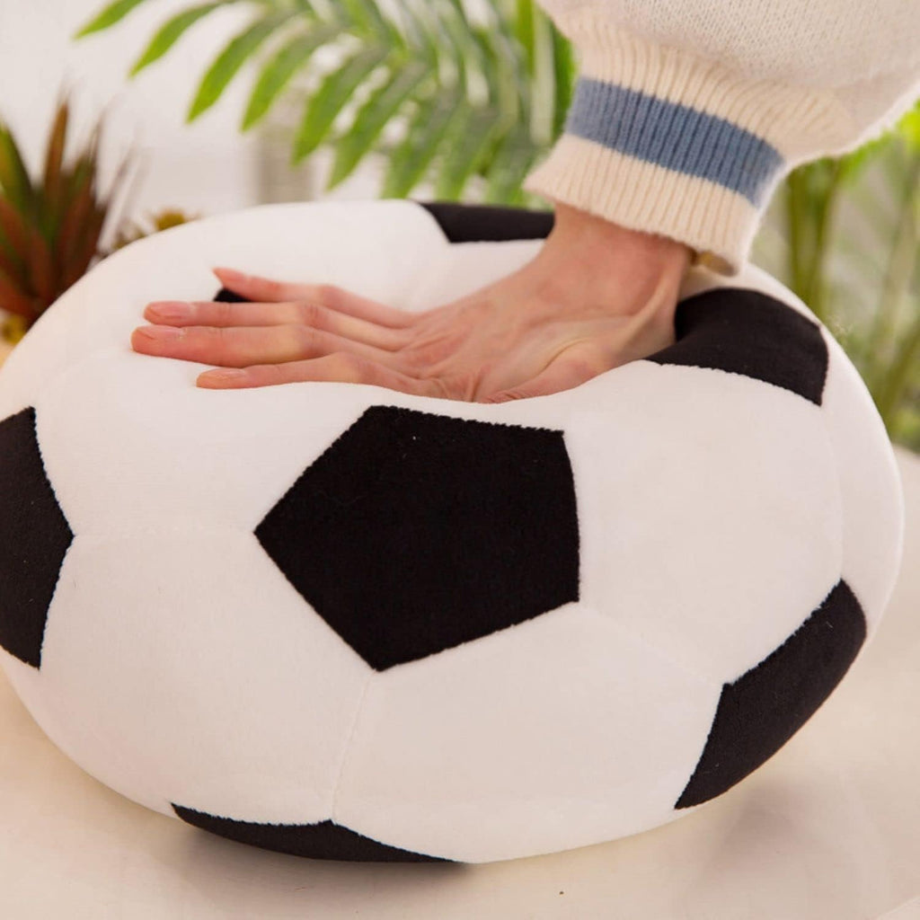 Plush Soccer Ball, 11.8" Soft Soccer Stuffed Toy Soccerball Throw Pillow