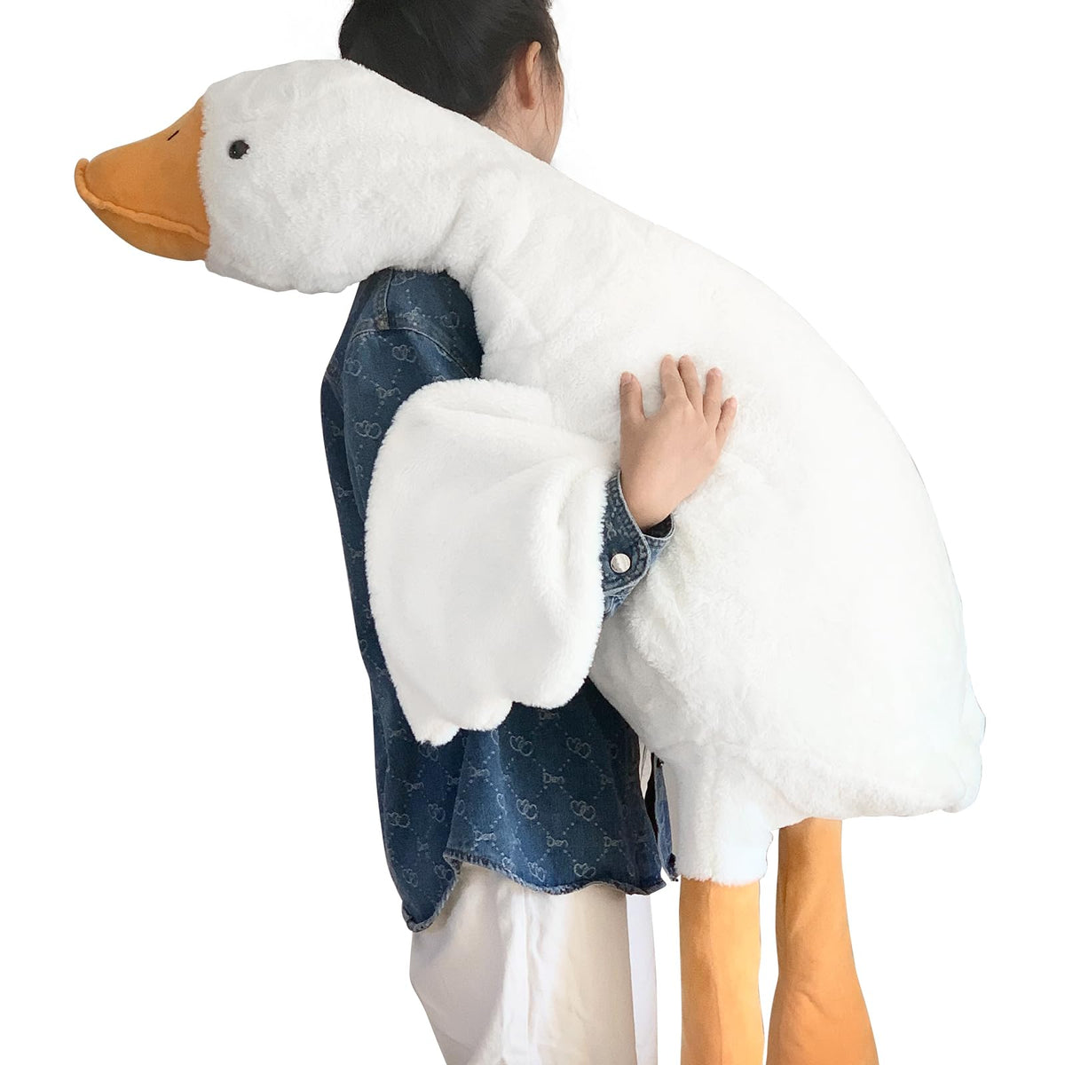 Goose Stuffed Animal, 35.4in/90cm Giant Sleeping Hugging Pillow