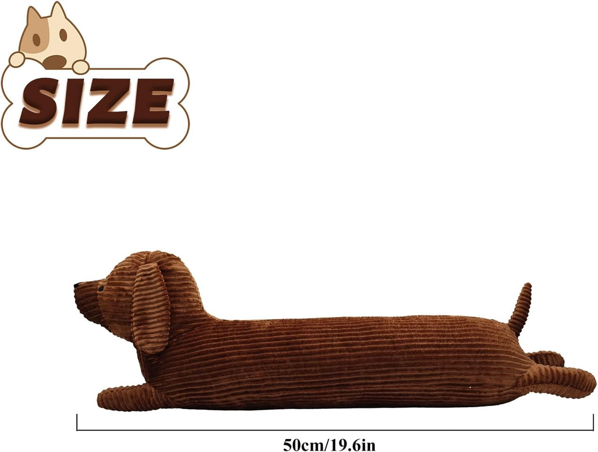 Long Dachshund Plush Pillow – 19.6" Stuffed Dog Toy for Kids & Adults