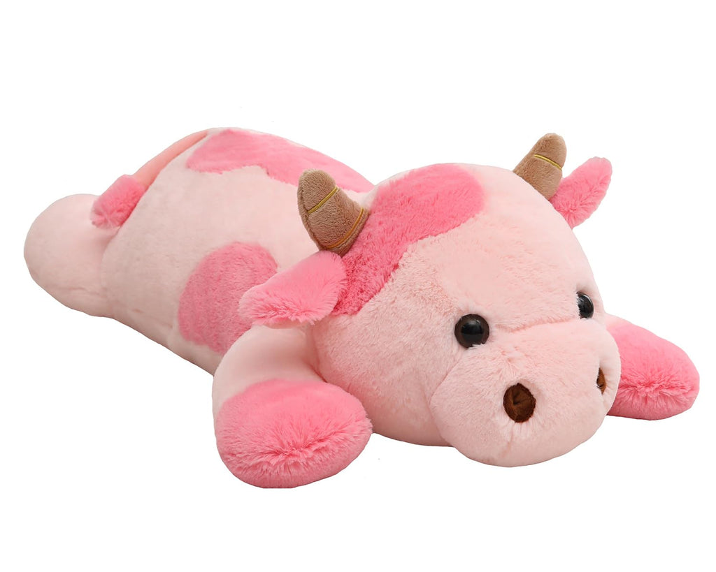 YESGIRL 25.6 inch 5 lbs Cow Weighted Stuffed Animals, Plush Toy Pillow Gift