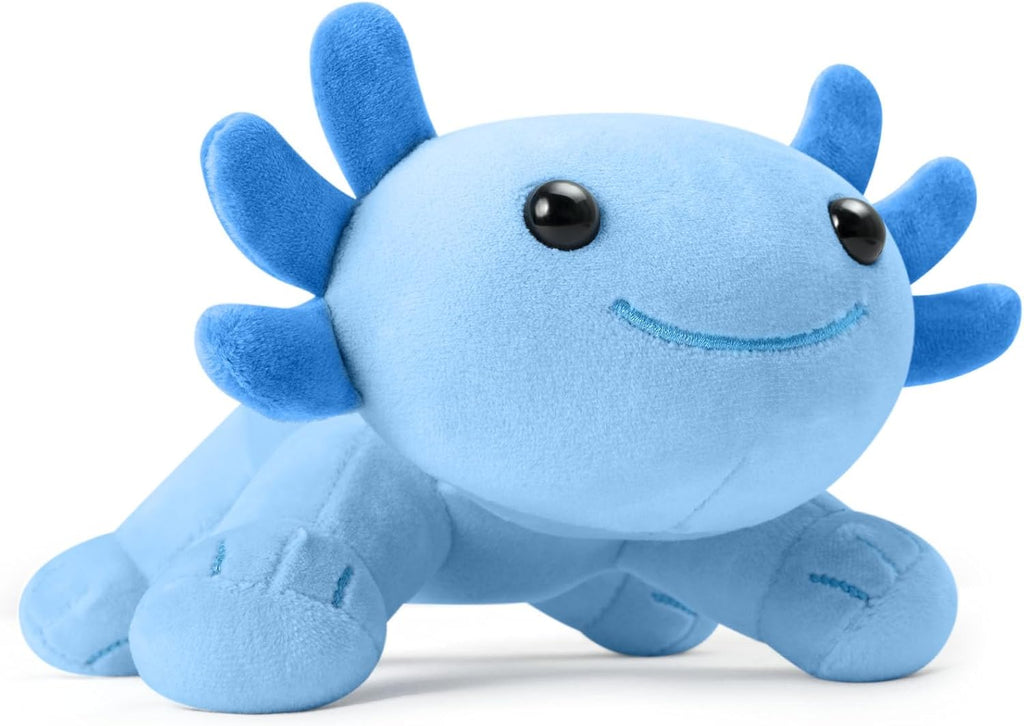 Axolotl Plush Toy, Soft Cute Axolotl Stuffed Animal, Kids Plushie Pillow Doll. Blue