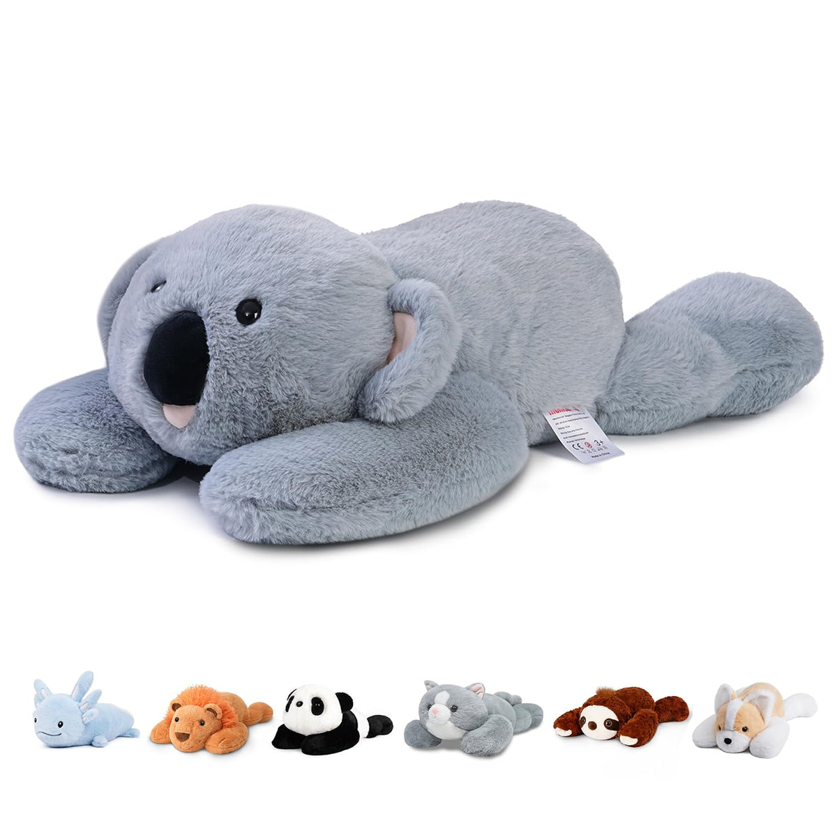 Niuniu Daddy Weighted Stuffed Animals, 25 in 5 lbs, Axolotl Calming Plush