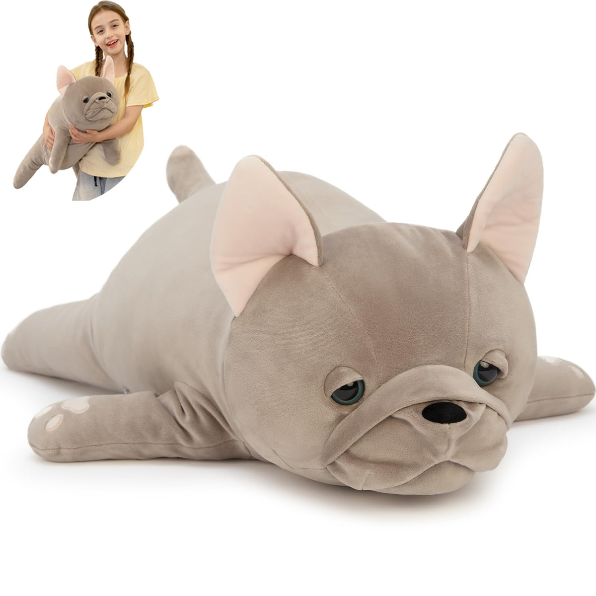 Tezituor Long Capybara Plush Body Pillow, 39.5” Cute Capybara Stuffed Animal Soft Sleeping Throw Pillow Plush Capybara Toy Birthday Christmas for Kids Girlfriends