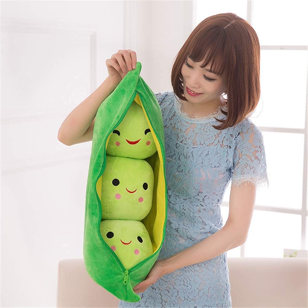 AOQI Peas in A Pod Plush Squishy Hug Pillow Gift Green Beans 15.7in