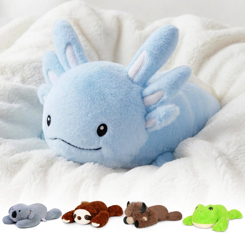 Niuniu Daddy Weighted Stuffed Animals, 25 in 5 lbs, Axolotl Calming Plush