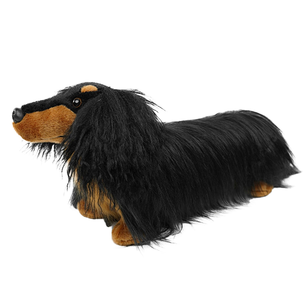Golden Retriever Stuffed Animal Lying Fluffy Dog Plush Toy Long Hair Puppy Hugging Pillow Sleeping Buddy for Infant Baby Toddler Kids Couch Bed Accents 14 Inch