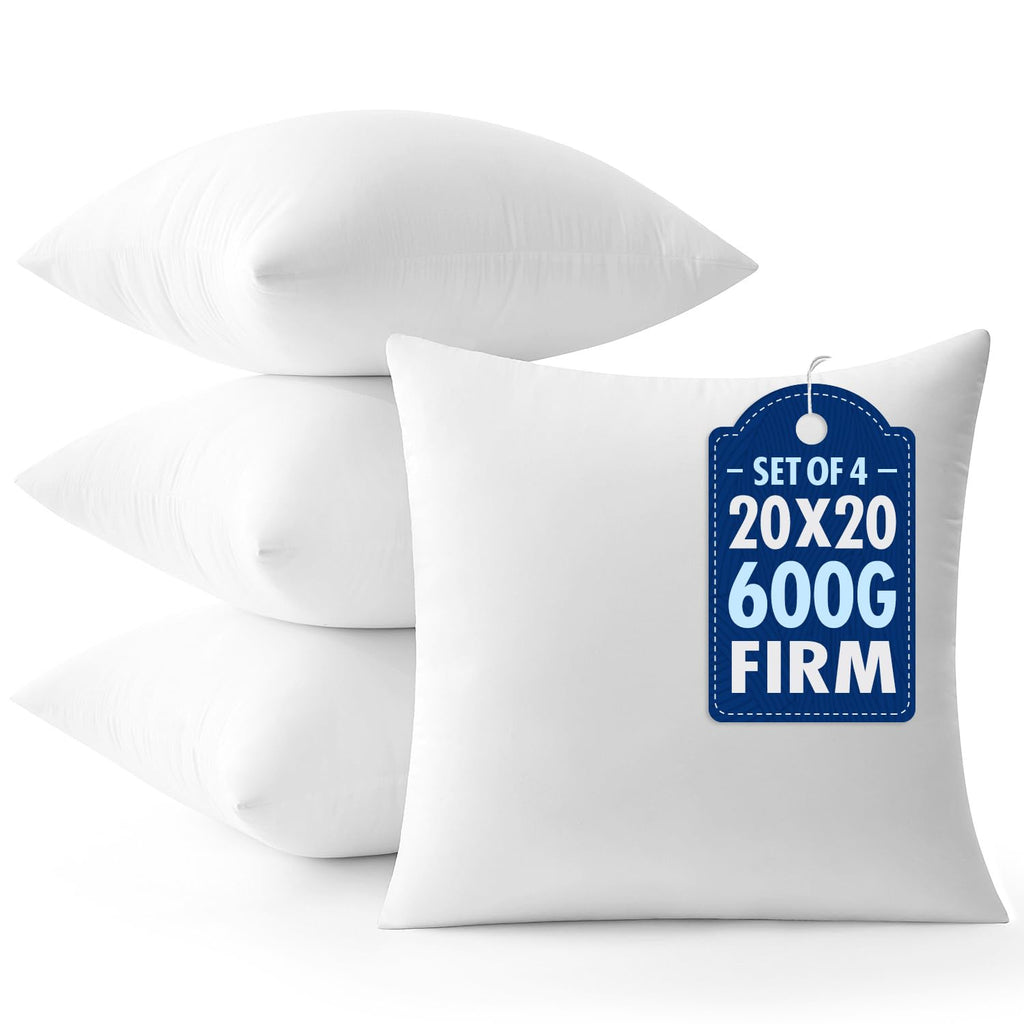 MIULEE 18x18 Throw Pillows Inserts 2 Pack, Decorative Pillows for Couch Bed
