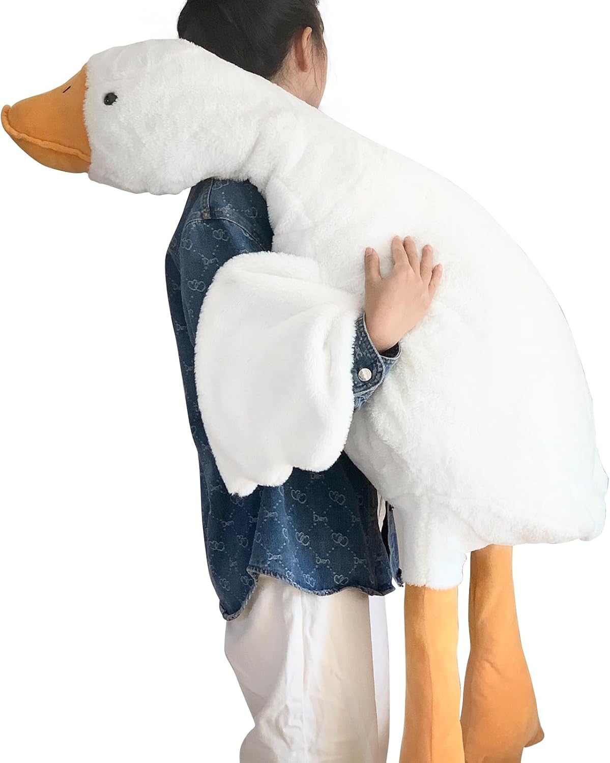 Goose Stuffed Animal, 35.4in/90cm Giant Sleeping Hugging Pillow