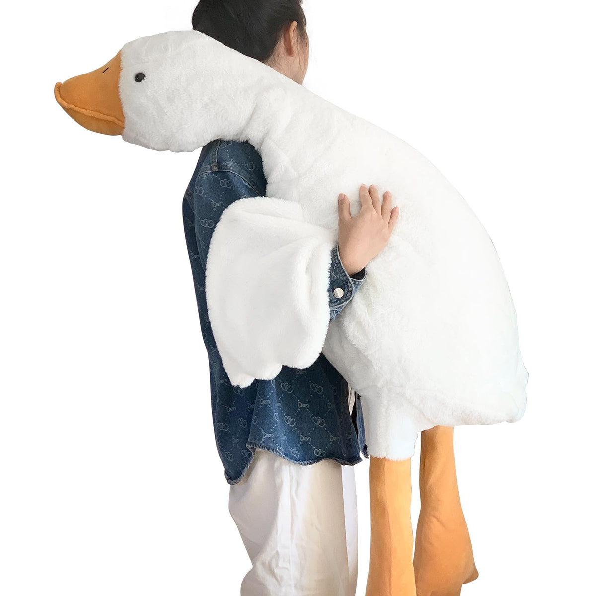Goose Stuffed Animal, 35.4in/90cm Giant Sleeping Hugging Pillow
