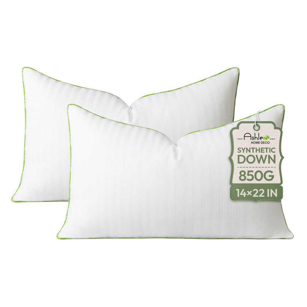 Ashler Synthetic Down Pillow Inserts, 20x20, Set of 2