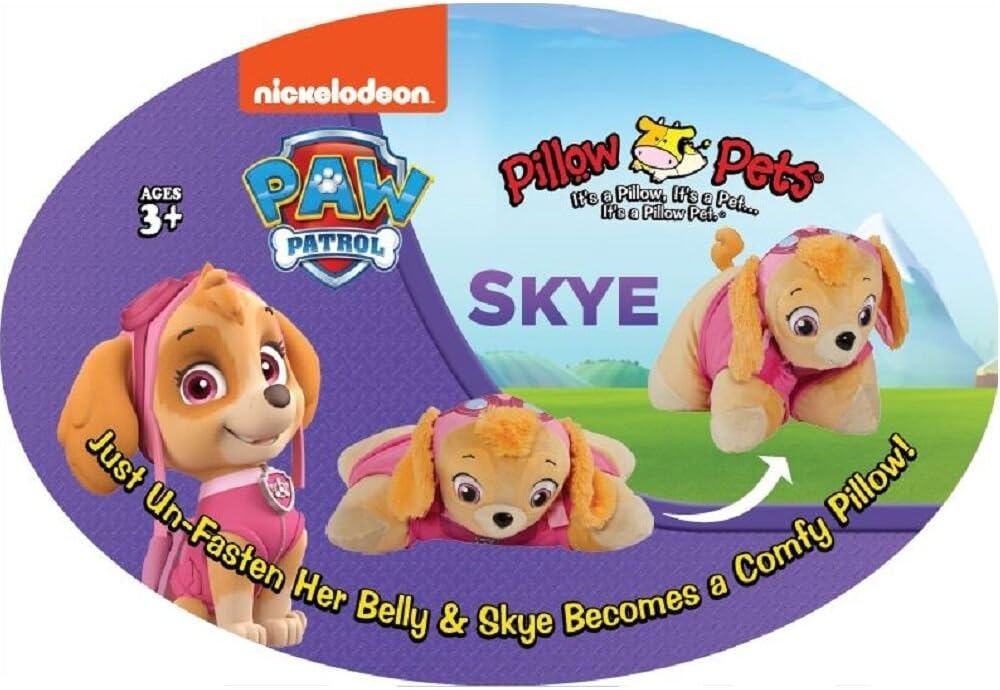 Pillow Pets Nickelodeon Paw Patrol Skye, 16" Stuffed Animal Plush Toy