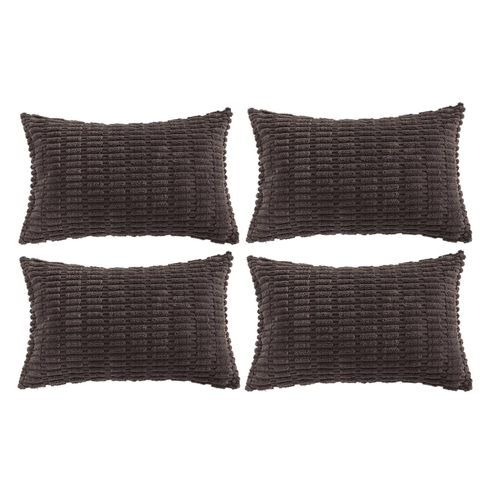 Fancy Homi 4 Packs Decorative Throw Pillow Covers for Living Room Couch Bed, Modern Farmhouse Boho Home Décor Accent Cushion Case, 18" x 18", Neutral